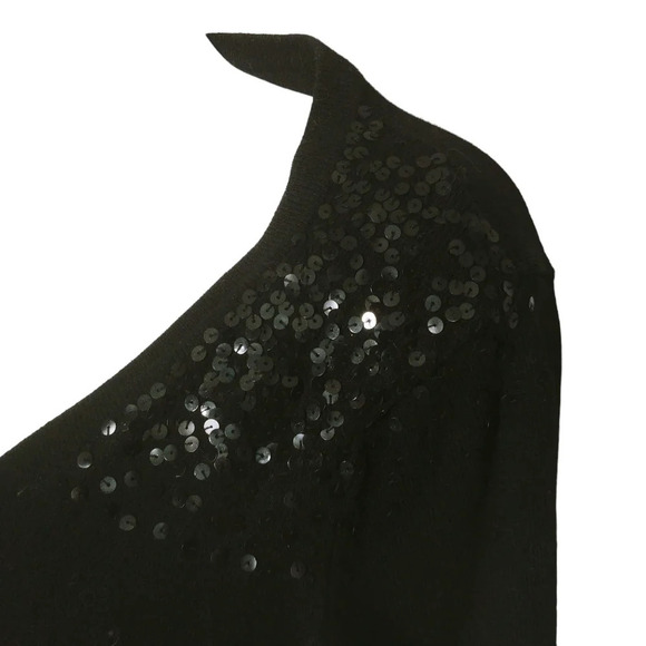 G21 Cropped  Black Cardigan with Sequins L - Picture 3 of 6